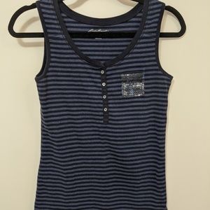 EDDIE BAUER Striped Tank with Sequence Accent